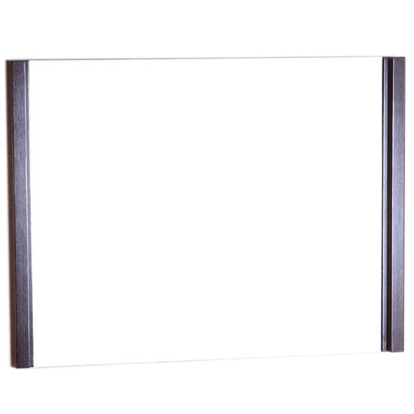 Bellaterra Home Fontana 36 in. W x 26 in. H Framed Rectangular Bathroom Vanity Mirror in Wenge