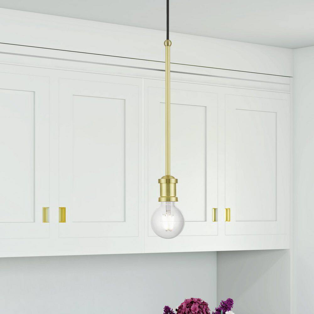 Lansdale Mini 5" Satin Brass Indoor/Outdoor Pendant Light