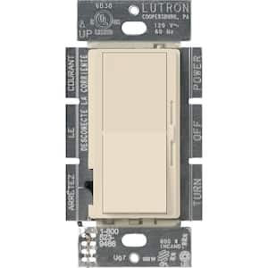 Diva LED+ Dimmer Switch for Dimmable LED Bulbs, 250-Watt/Single-Pole or 3-Way, Light Almond (DVCL-253P-LA)