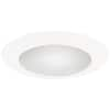 6 in. White Recessed Ceiling Light Albalite Glass Lens Trim