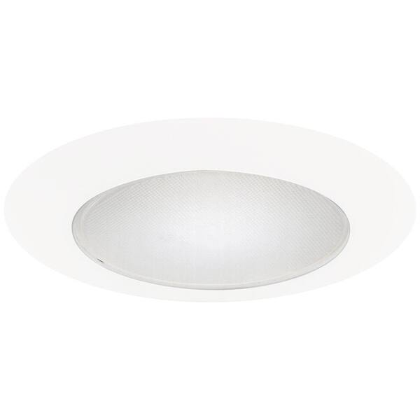 HALO 6-Inch White Recessed Lighting Trim With Albalite Glass Lens - Wet Rated For Indoor/Outdoor Use, 70PS