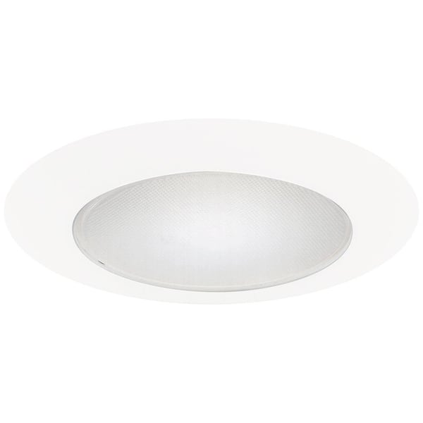 HALO 6 in. White Recessed Ceiling Light Albalite Glass Lens Trim