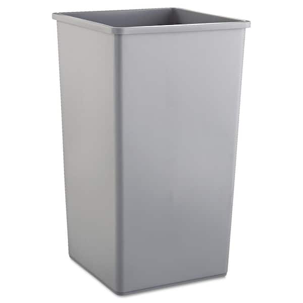 Lavex 55 Gallon Gray Round Commercial Trash Can and Lid