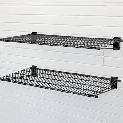 Black Wire Wall Mounted Shelves, Black Wire Wall Shelving