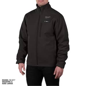 Men's Medium M12 12V Lithium-Ion Cordless TOUGHSHELL Black Heated Jacket (Jacket and Charger/Power Source Only)