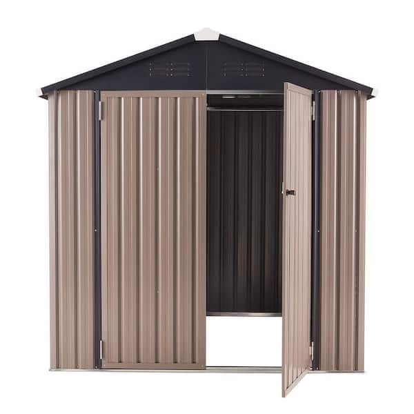 AECOJOY 6 ft. W x 6 ft. D Metal Shed with Double Lockable Door (36