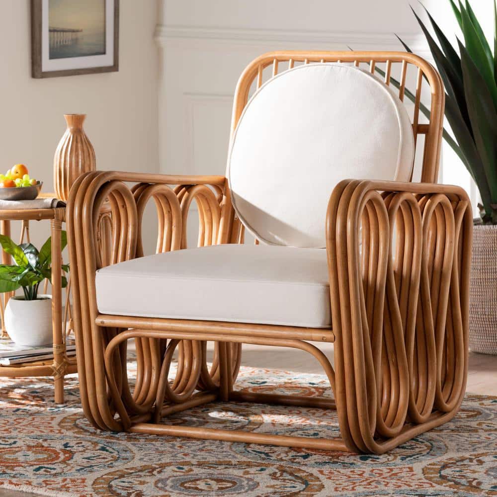 bali & pari Tiramisu Light Honey Rattan Arm Chair 251-13877-HD - The ...
