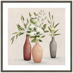 "Natural Bouquet I Gray" by Julia Purinton 1-Piece Framed Giclee Abstract Art Print 33 in. x 33 in.