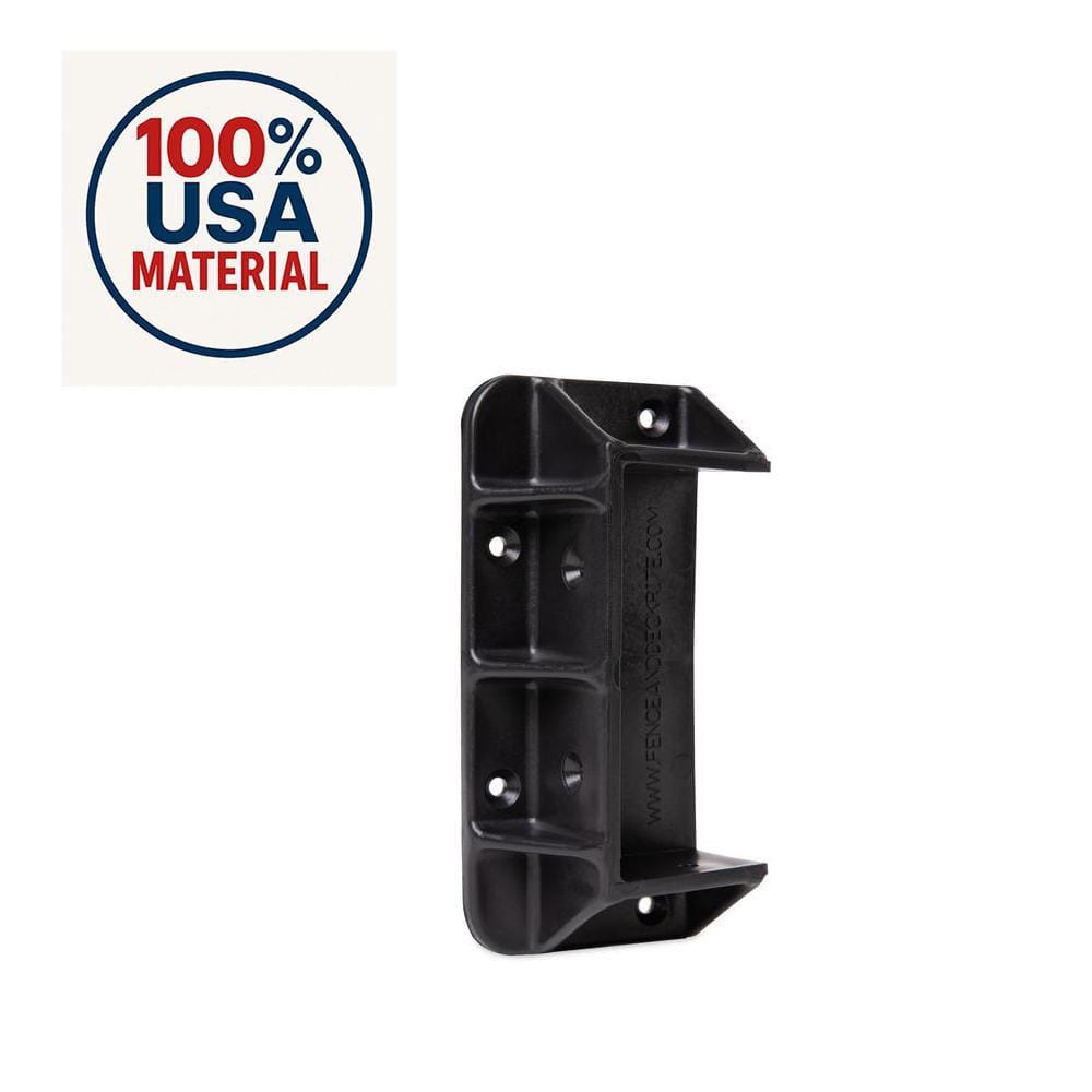 2 in. x 4 in. Privacy Fence/Wall Brackets Fits Standard Railings Reinforced Black Polypropylene (48-Pieces) price history on PriceWatchPro