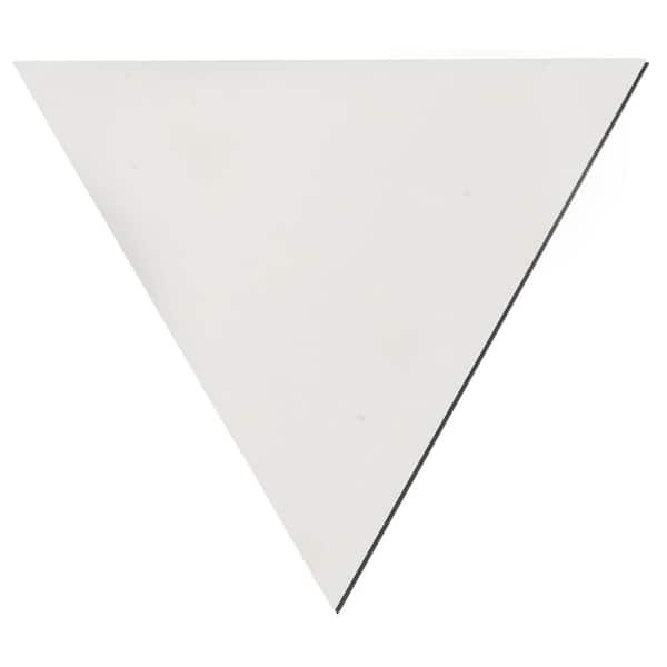 Unbranded Paintable White Fabric Triangle 24 in. x 24 in. x 24 in. Sound Absorbing Acoustic Panels (2-Pack)