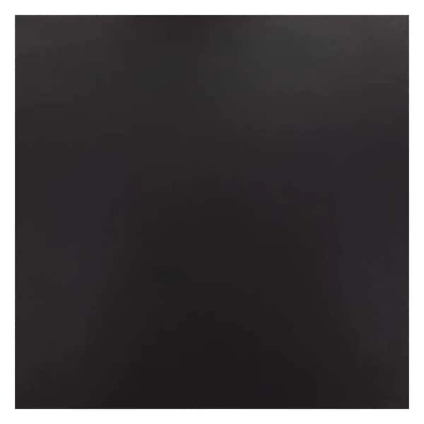 Sonata 4 in. x 5 in. Matte Deep Charcoal Black Porcelain Square Wall and Floor Tile Sample
