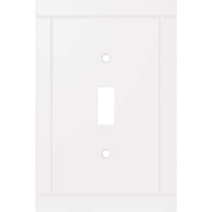 Belfast Pure White 1-Gang Single Light Switch/Toggle Wall Plate (3-Pack)