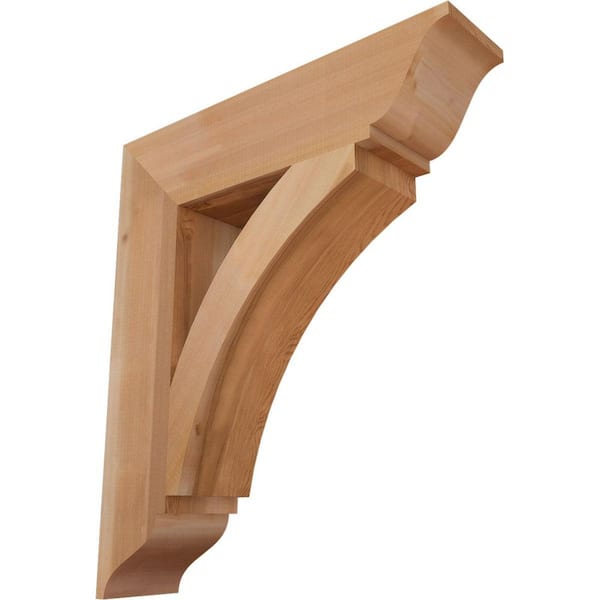 Ekena Millwork 5.5 in. x 30 in. x 26 in. Western Red Cedar Thorton Traditional Smooth Bracket