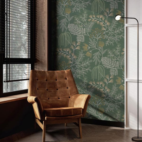 Richmond Forest Green Wallpaper