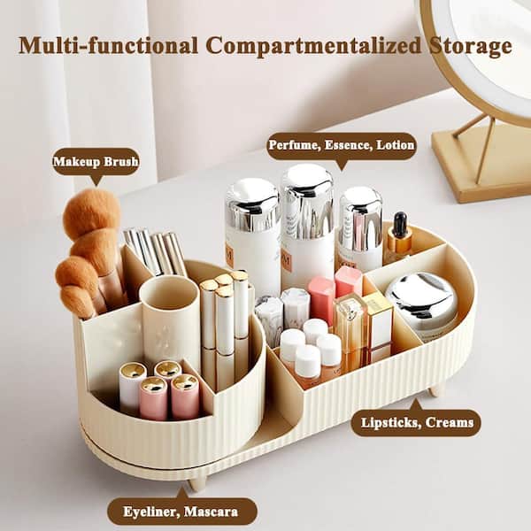 Aoibox Vanity Make-up Organizer with 360 Rotating Plastic