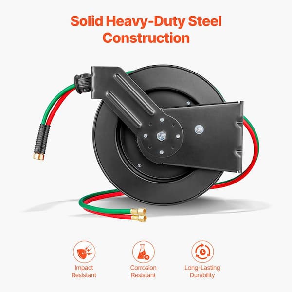 SKYSHALO Retractable Welding Hose Reel, 1/4 in. x 50 ft