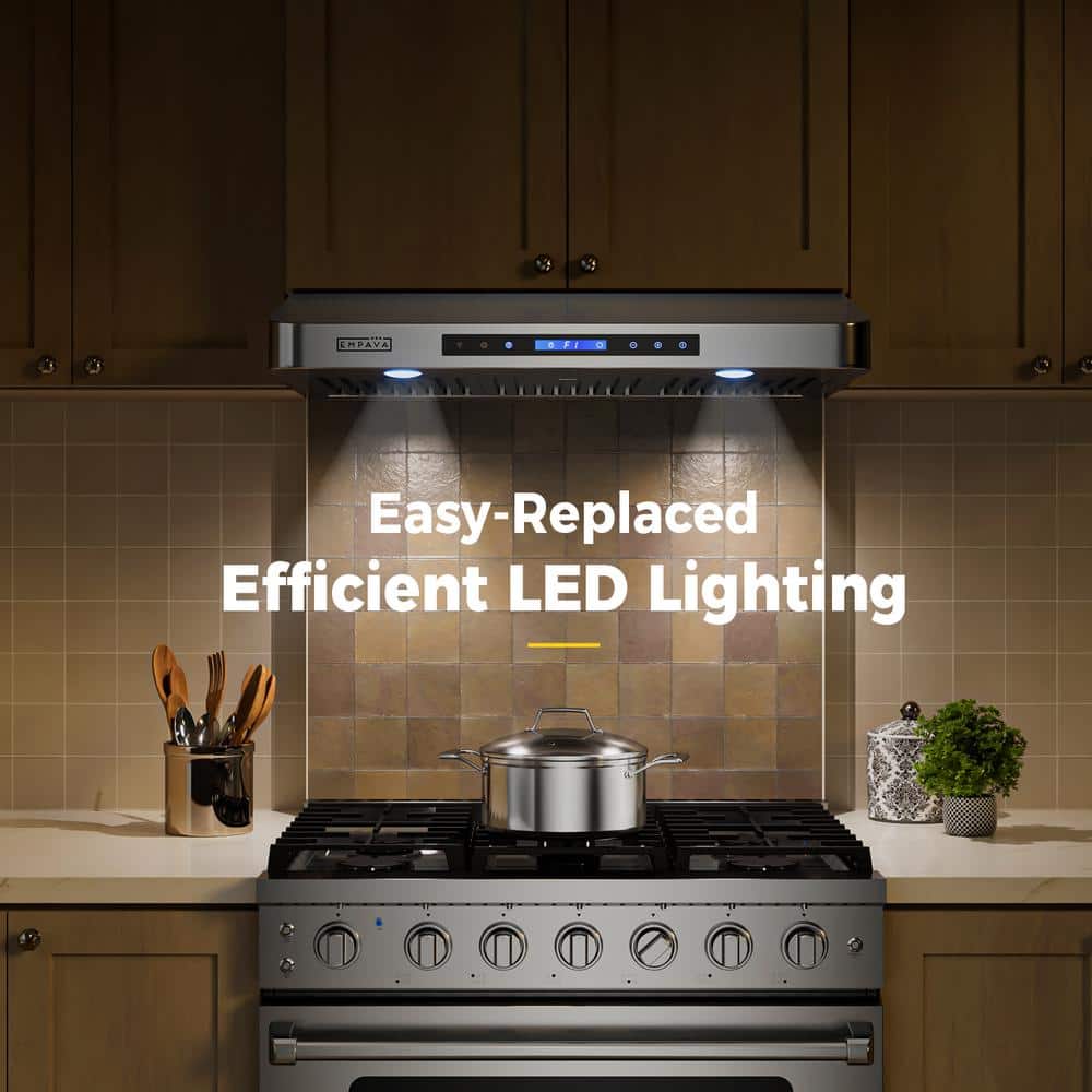 36-Inch Stainless Steel Under Cabinet Range Hood with LED Lights