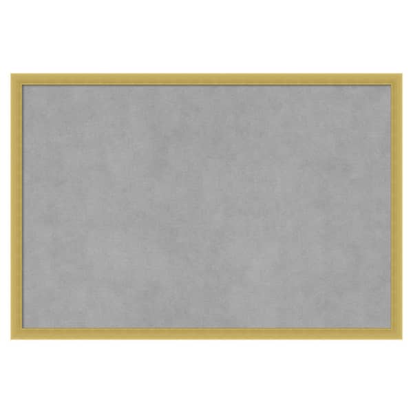 Amanti Art Svelte Polished Gold 25 in. x 17 in Framed Magnetic Board