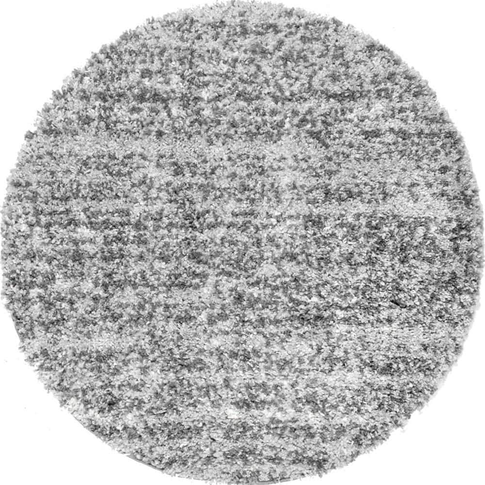 Brooke Shag Tasseled Gray 5 ft. x 5 ft. Area Rug price history on PriceWatchPro