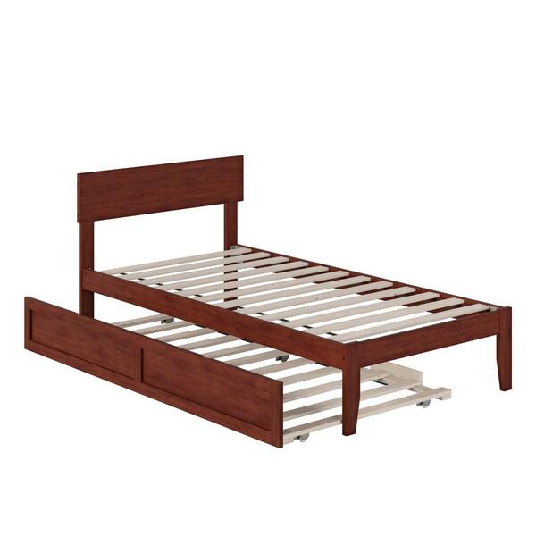 AFI Boston Walnut Twin Bed with Twin Trundle AG8111224 - The Home Depot