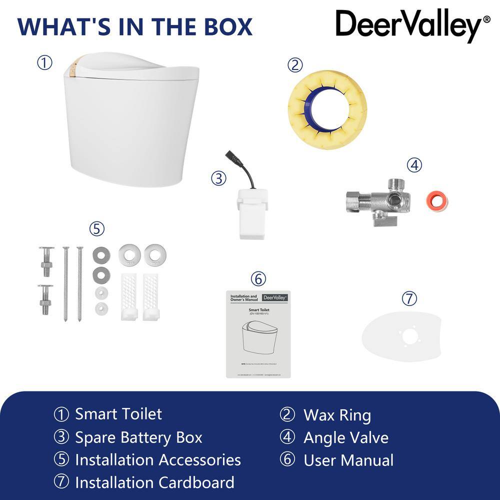 White Tankless Smart Elongated Toilet with Heated Seat