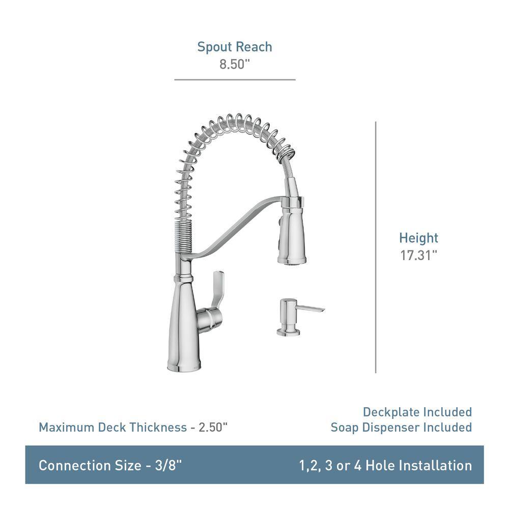 Stainless Steel Single Handle Spring Pulldown Kitchen Faucet
