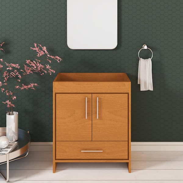 VOLPA USA AMERICAN CRAFTED VANITIES Pacific 30 in. W x 18 in. D Modern Bath Vanity Cabinet Only in Honey Maple