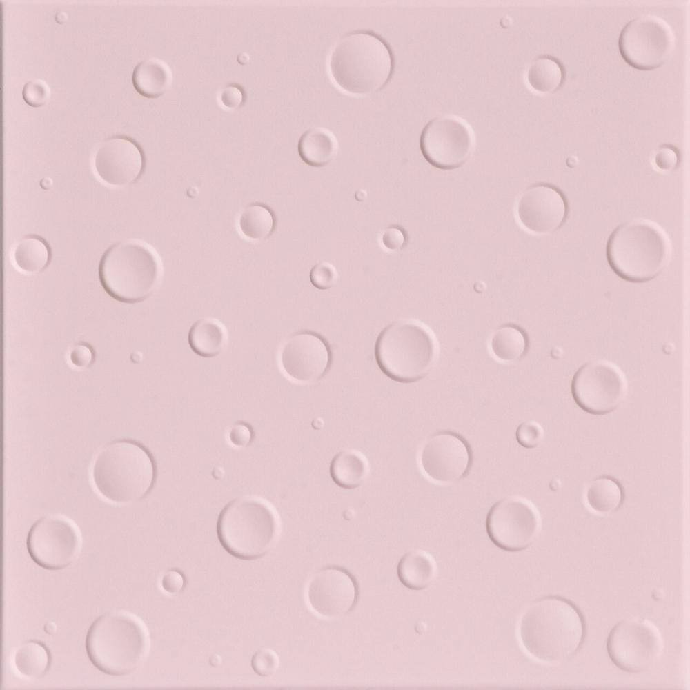 A La Maison Ceilings Bubbles Powder Blush 1.6 ft. x 1.6 ft. Decorative ...