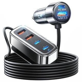 Bangfun Confezione Da 5 Caricabatterie Auto USB C, 36W Con PD E QC 3.0 - Nero