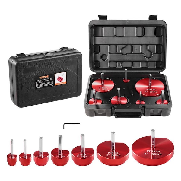 VEVOR PVC Pipe Reamer Kit PVC Pipe Fitting Reamer Plumbing Tools Kit for SCH 40-Contains for Water Lines Drain (7-Pack)