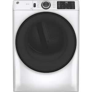 7.8 cu. ft. Smart Front Load Electric Dryer in White with Long Vent and Sanitize Cycle, ENERGY STAR