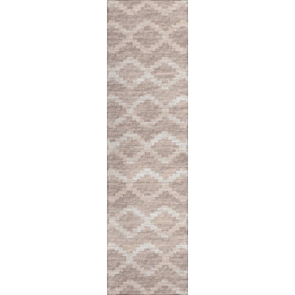 Addison Rugs Modena Taupe 2 ft. 3 in. x 7 ft. 6 in. Southwest Runner Rug