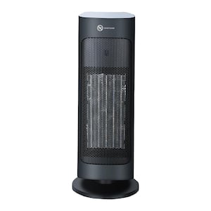 1500-Watt Oscillating Electric Tower Ceramic Space Heater w/ Adjustable Thermostat Timer Overheat & Tip-Over Protection