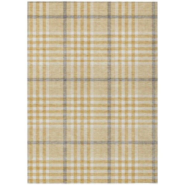 Addison Rugs Chantille Machine Washable Indoor/Outdoor Abstract ACN1054 Gold 2 ft. 6 in. x 3 ft. 10 in. Area Rug
