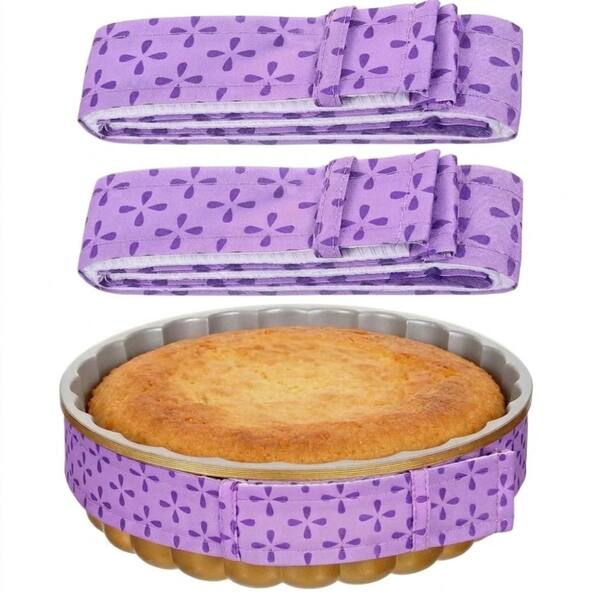 3-Piece Cotton Cake Pan Strips for Even Baking, 36.4 x 1.6 Inch Adjustable Baking Strips for Round Pans