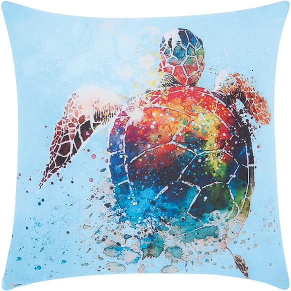 Mina Victory Outdoor Pillows Multicolor 20 in. x 20 in. Rectangle Throw Pillow