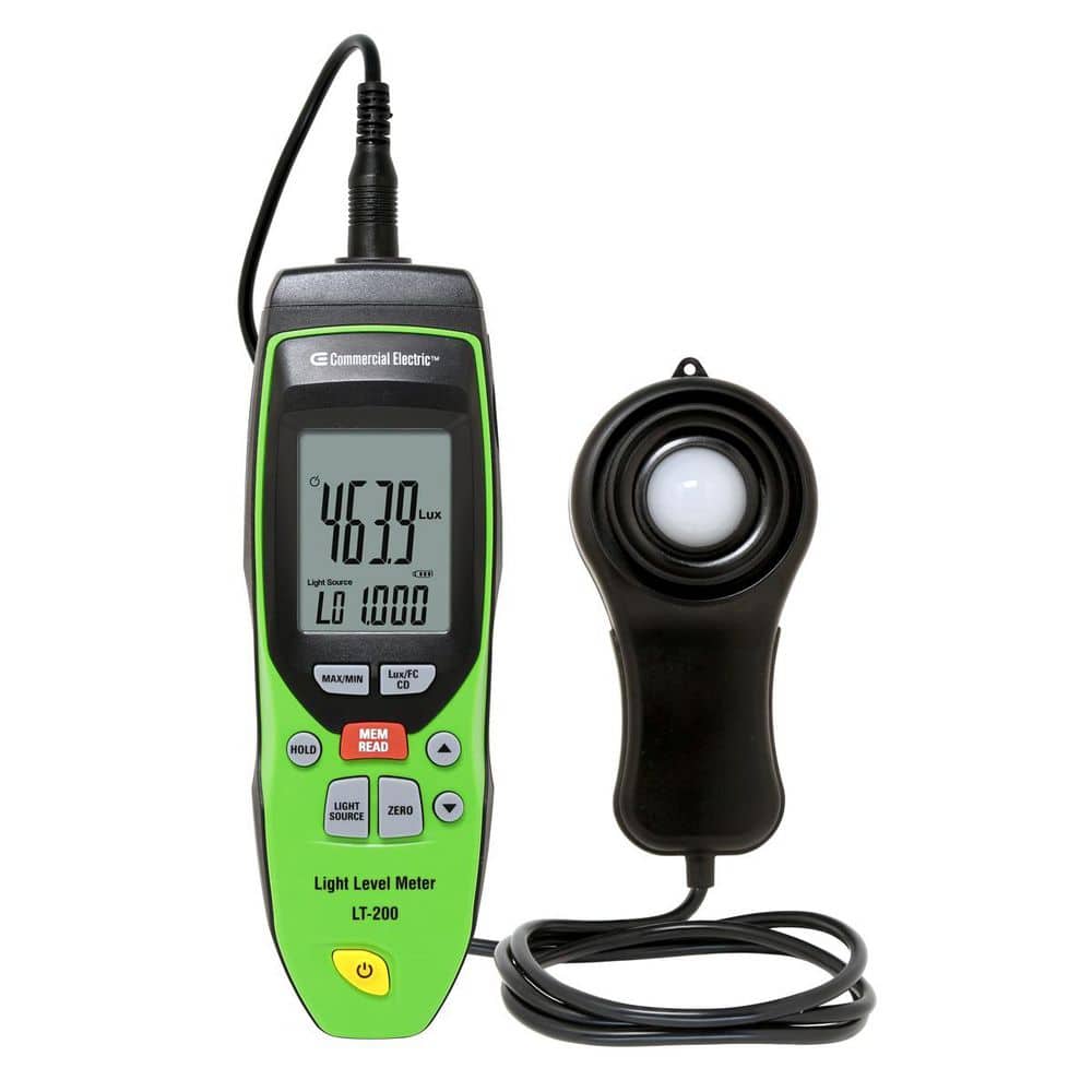 Commercial Electric Light Level Meter LT-200 - The Home Depot