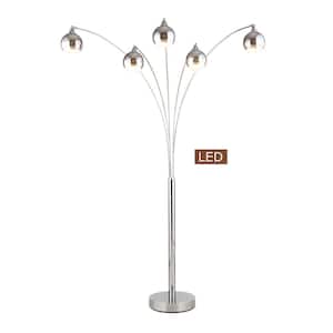 Amore 86 in. Chrome Arched Floor Lamp