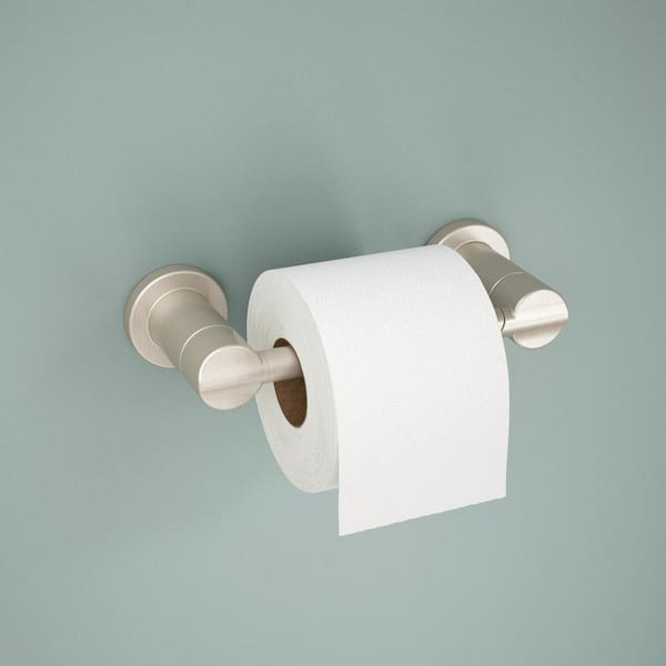 Nvzi Brushed Nickel Recessed Toilet Paper Holder - Includes Rear Mounting  Bracket
