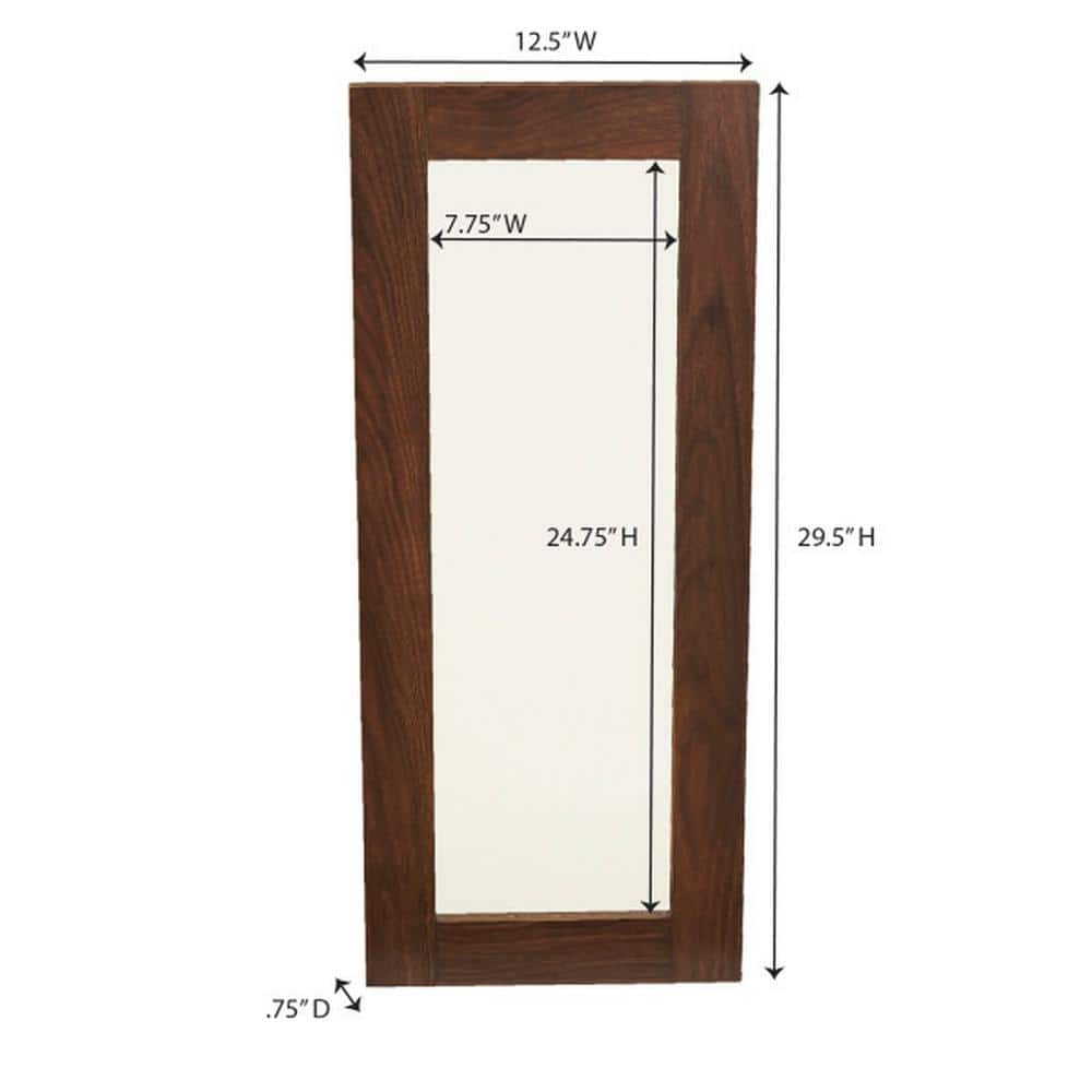 Mid Century Walnut Rectangular Wall Mirror