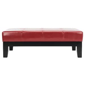 Emma Red Upholstered Ottoman