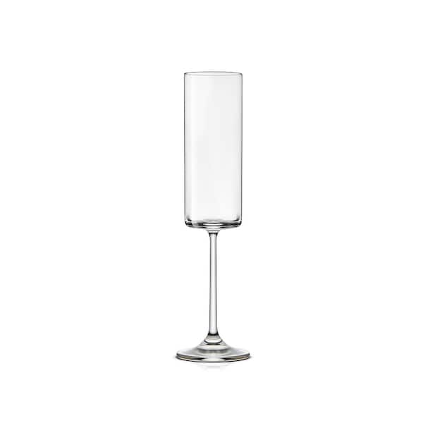 JoyJolt Claire 5.9-Ounce Lead Free Crystal Champagne Glasses, Set of 2