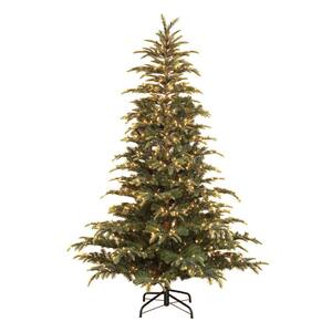 7.5 ft. Pre-Lit Incandescent Fir Artificial Christmas Tree with 700 Clear Lights