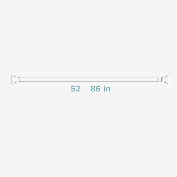 Zenna Home 51-in to 86-in Bronze Tension Single Straight Shower Rod Zenna Home 51-in to 86-in Bronze Tension Single Straight Shower Rod