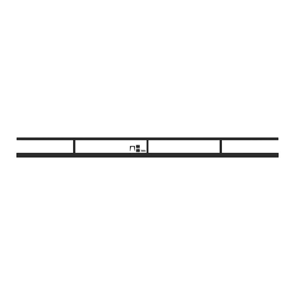 Barrette Outdoor Living VersaRail Aluminum 6 ft. Triple Rail Topper Matte Black