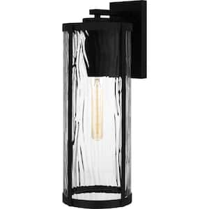 Culpo 1-Light Matte Black Outdoor Wall Lantern Sconce