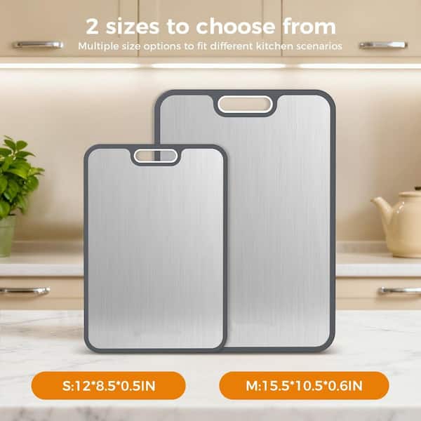 Wudkey 2-Piece Titanium Cutting Board Set for Kitchen, Cutting