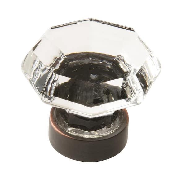 oil rubbed bronze and glass cabinet knobs