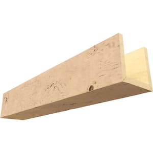 Endurathane 6 in. H x 6 in. W x 8 ft. L Knotty Pine Buttercream Faux Wood Beam