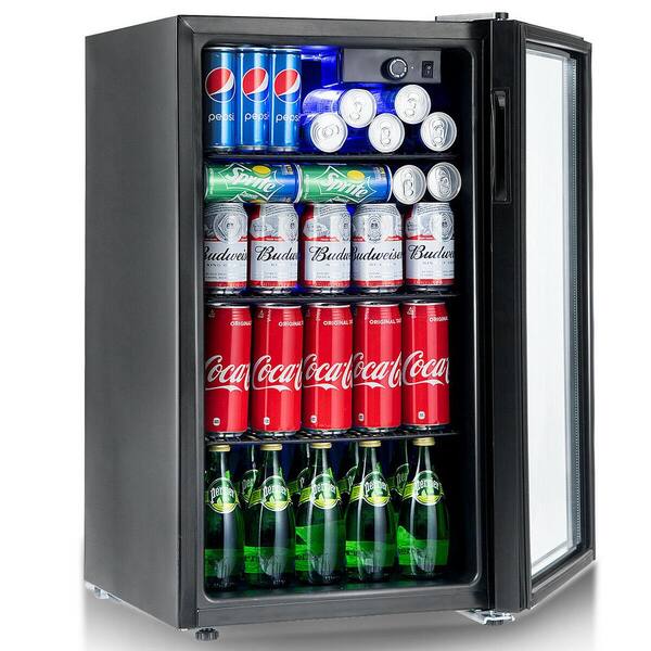 hOmeLabs Beverage Refrigerator and Cooler - 120 Can Mini Fridge